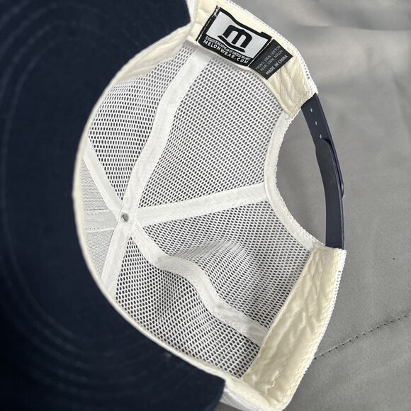 Minnesota Twins Trucker Hat Snap Back Melonwear White & Navy Blue Baseball‎ Cap - Picture 6 of 8